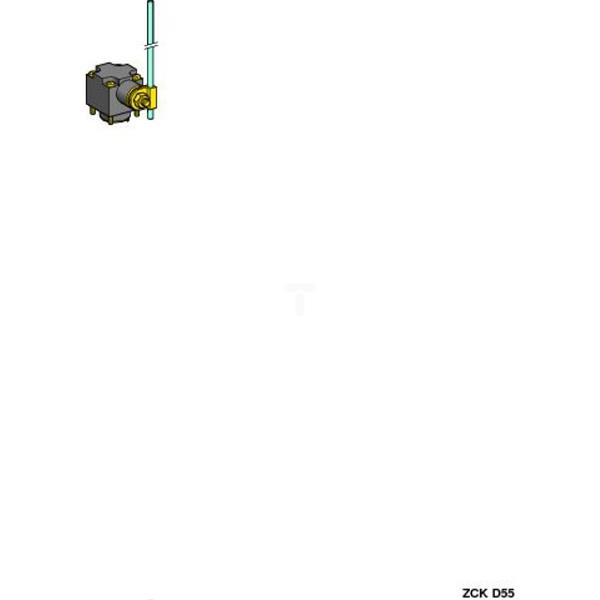 Głowica łącznika krańcowego ZCKD, dźw. z prętem okr. z włókna szkl. 3mm L= 125mm ZCKD55