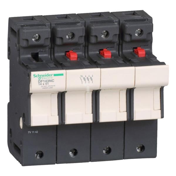 Rozłącznik bezpiecznikowy DF 3p+N 50A — wymiary bezpiecznika 14x51mm DF143NC