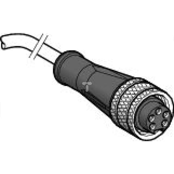 Konektory okablowane XZ, żeńskie proste, 7/816 UN, 5 pin., przew. PUR 5m XZCP1764L5