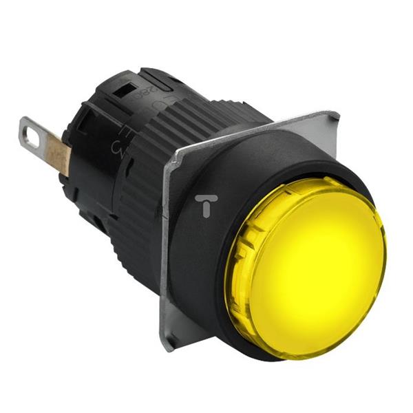 Wskaźnik św. okr. O 16, IP 65, żółty, zintegr. LED, 12 V, złącze XB6EAV5JP