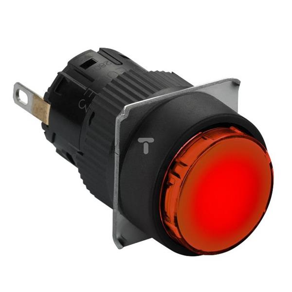 Wskaźnik św. okr. O 16, IP 65, czerw., zintegr. LED, 12 V, złącze XB6EAV4JP