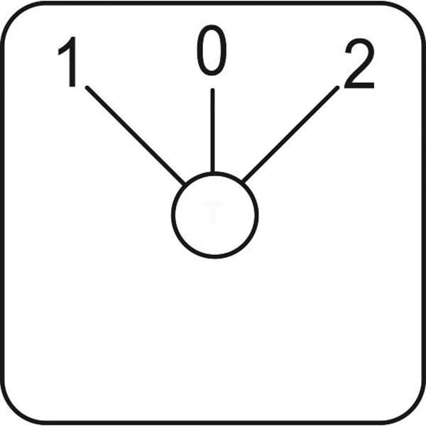 Etykieta łącznika krzywkowego 1, 0, 2, 45x45mm KZ18451L