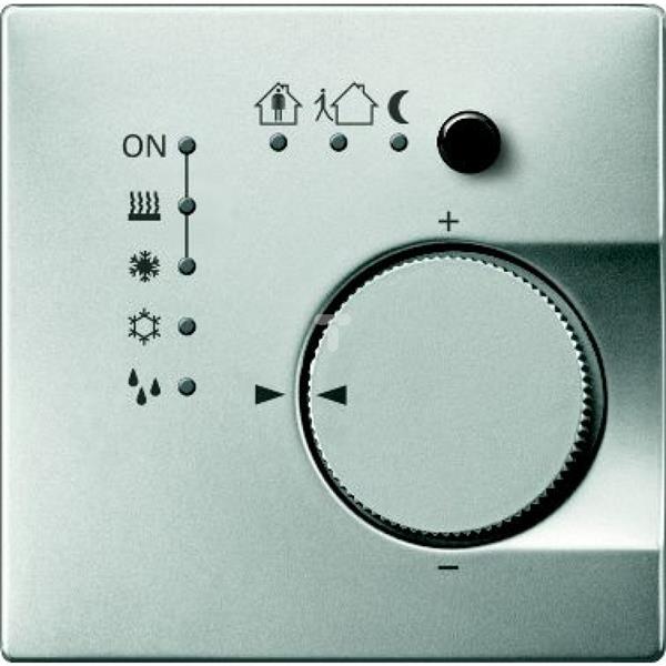 Wielofunkcyjny  regulator temperatury KNX, p/t, PI, z przyciskiem 4-nym, stal, Artec/Antique MTN616946