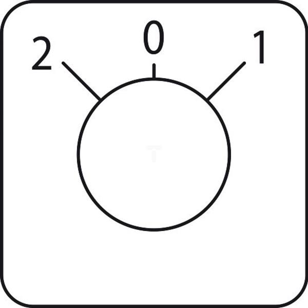 Etykieta łącznika krzywkowego 2, 0, 1, 45x45mm KZ18048L