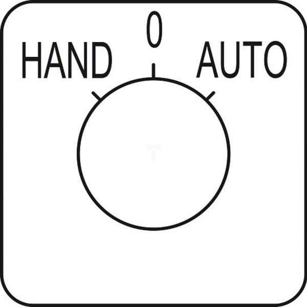 Etykieta łącznika krzywkowego HAND-O-AUTO, 45x45mm KZ18434