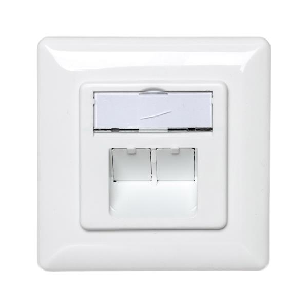 Gniazdo teleinformatyczne natynkowe 2x RJ45 STP kat. 5e DN-9002-N