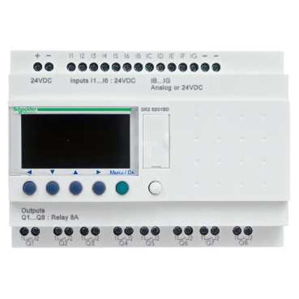 Przekaź.progamowalny 12we, 8wy 240V AC RTC/LCD ZELIO LOGIC SR2B201FU