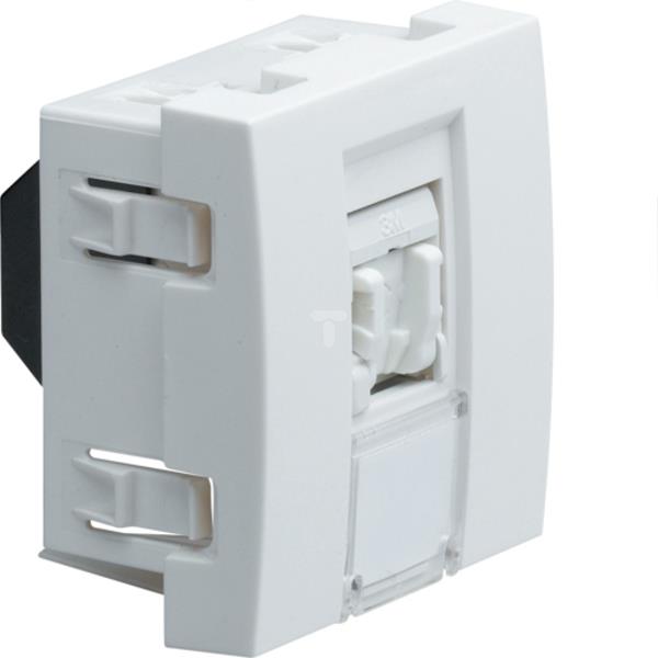 Systo Gniazdo komputerowe pojedyncze RJ45 kat.6 STP z polem opisowym 1 moduł białe WS225