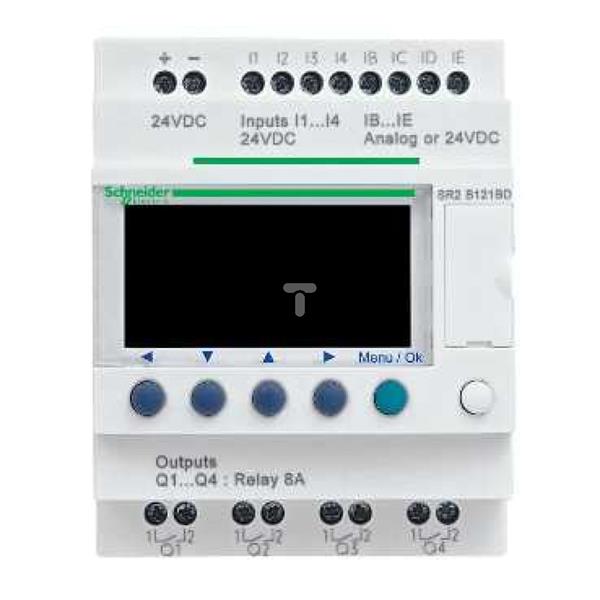 Sterownik programowalny 8 wejść 4 wyjścia 24V DC RTC/LCD Zelio SR2B121B