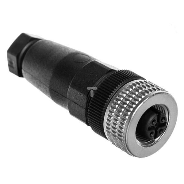 Złącze żeńskie M12 proste 5-pinowe dławica Pg7 metal XZCC12FDM50B