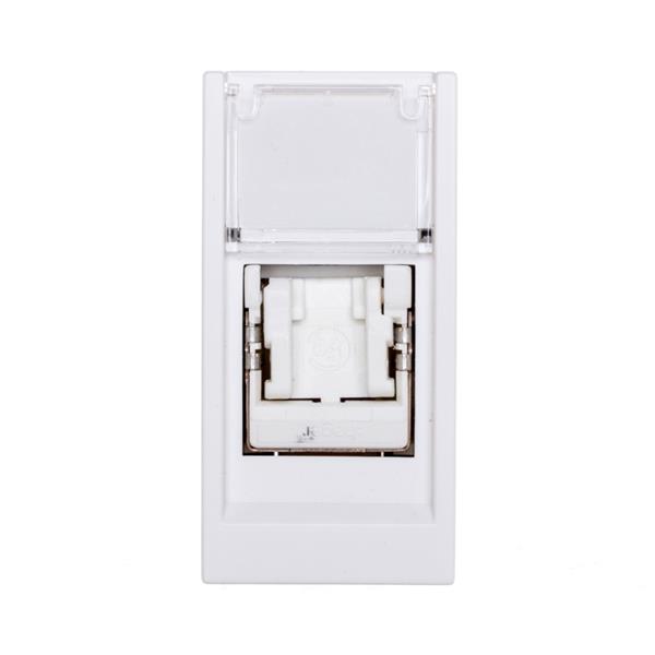 Systo Gniazdo komputerowe pojedyncze RJ45 Cat.5E FTP 1 moduł biały WS213