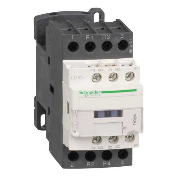 Stycznik 4 bieguny I=25A [AC-1], styki 2 NO+2 NC, napięcie cewki 220 V DC LC1D128ML
