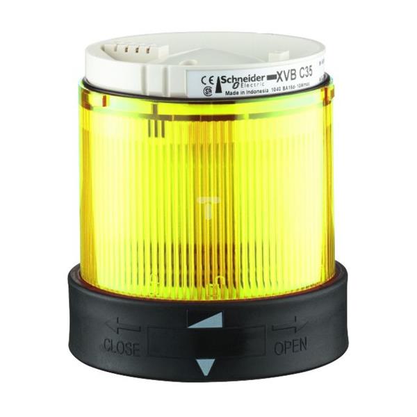 Element świetlny O 70mm, światło stałe, żółty -IP65 120 V AC XVBC2G8
