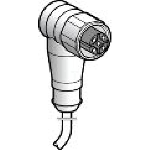 Konektory okablowane XZ, żeńskie kątowe, M12, 4 pin., przew. PVC 5m XZCPA1241L5