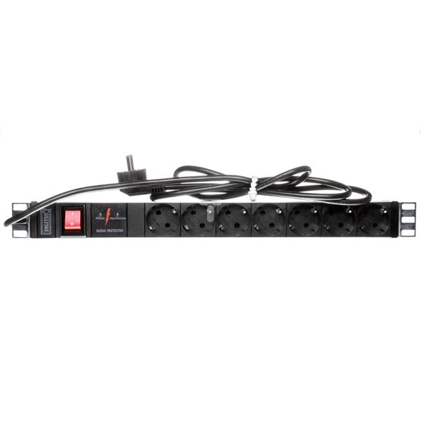 Listwa zasilająca do szaf rack (PDU) 19 cali 7x Schuko DN-95407