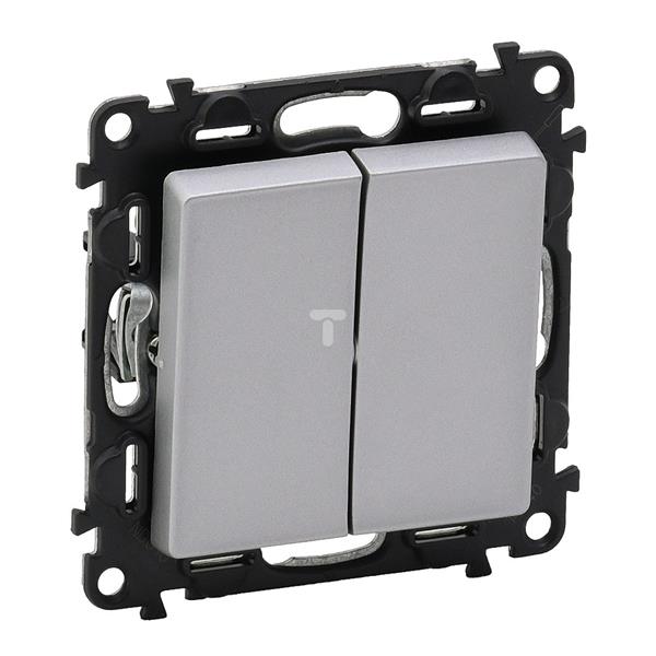 VALENA LIFE Łącznik schodowy podwójny aluminium 752308