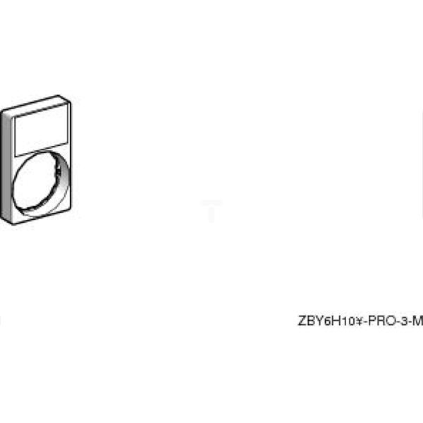 Ramka do etykiet 30x50mm z etykietą 18x27mm bez ozn. dla kwadr. główki ZBCY6H101