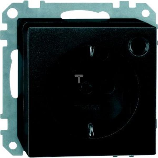 Mechanizm gniazda wtykowego SCHUKO z zegarem, z przesłoną, antracyt, system M MTN500114