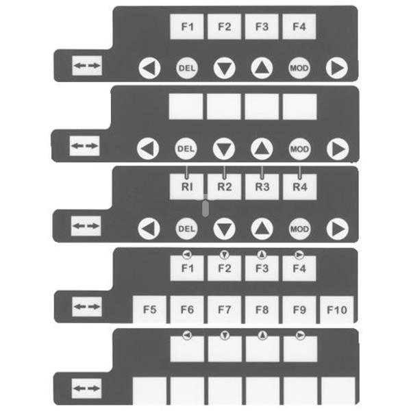 Zestaw 10 oznaczeń po 6 wymiennych etykiet, dla panelu XBTR400, XBTR410 XBLYR00