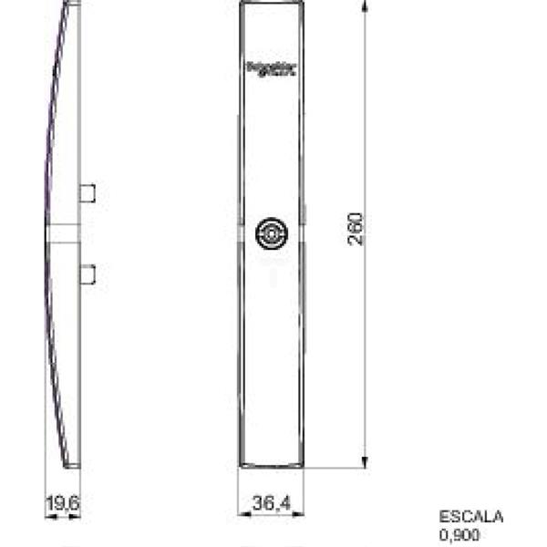 Spacial SF/SM zamek płaski, 5mm podwójny NSYSFLOCKDB5