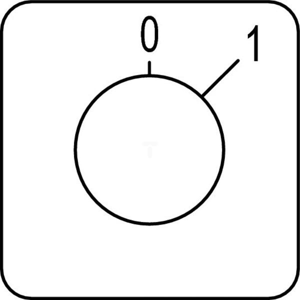 Etykieta Łącznika krzywkowego 0, 1, 45x45mm KZ18041