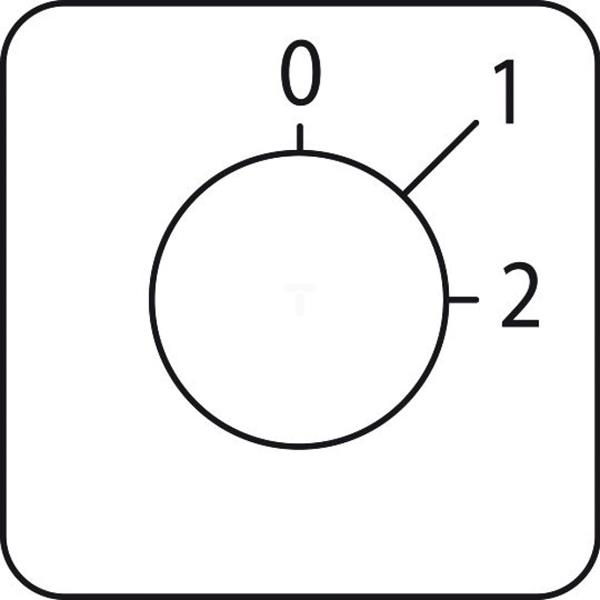 Etykieta Łącznika krzywkowego 0 do 2, 45x45mm KZ18042