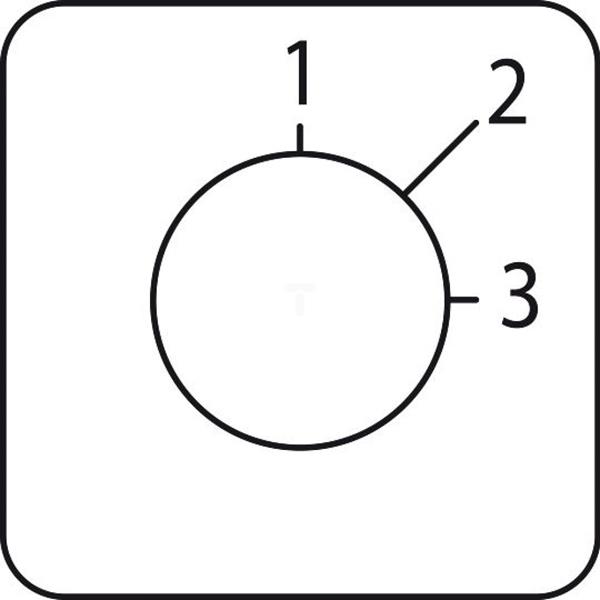 Etykieta Łącznika krzywkowego 1 do 3, 45x45mm KZ18416