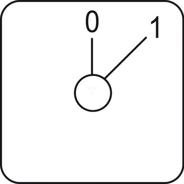 Etykieta Łącznika krzywkowego 0, 1, 45x45mm KZ18041L