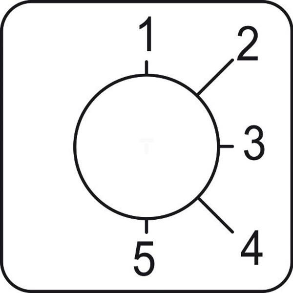 Etykieta Łącznika krzywkowego 1 do 5, 45x45mm KZ18418