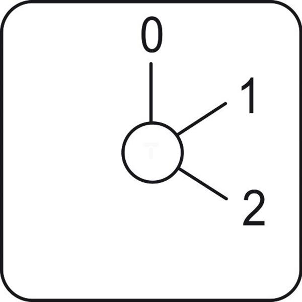 Etykieta Łącznika krzywkowego 0 do 2, 45x45mm KZ18630L