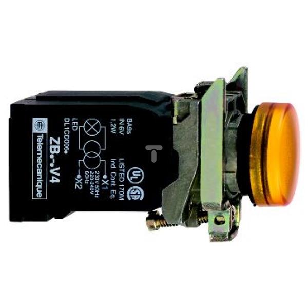 Wskaźnik św. pomarań. O22 zwykła soczewka z żarówką BA9s 110...120V XB4BV35