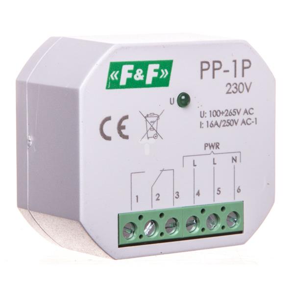 Przekaźnik elektromagnetyczny 1P 16A 250V AC PP-1P 230V