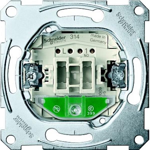 Mechanizm przycisku zwier. 1-bieg. do kart hotel, podśw., 6A, AC 250 V, b.śrub. MTN3760-0000