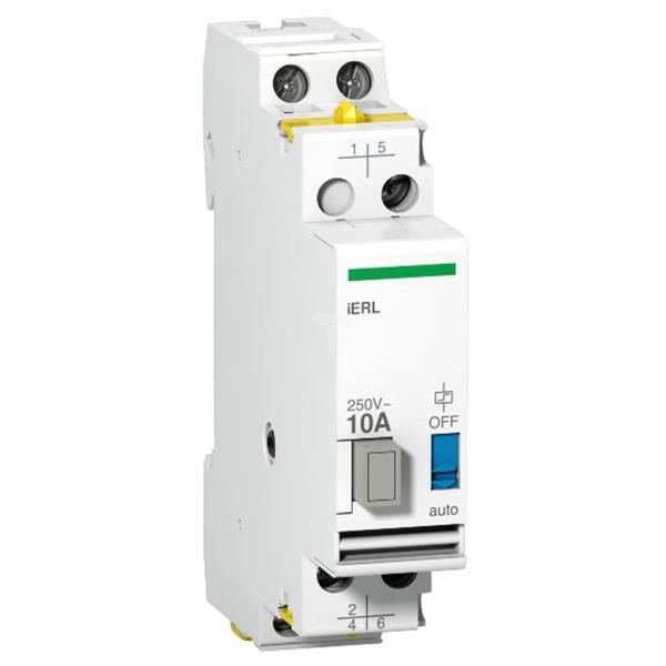 Rozszerzenie przekaźnika imp. iERL 10A, 2p, Uc 230 V–240 V AC Ue 250 V AC A9E15539