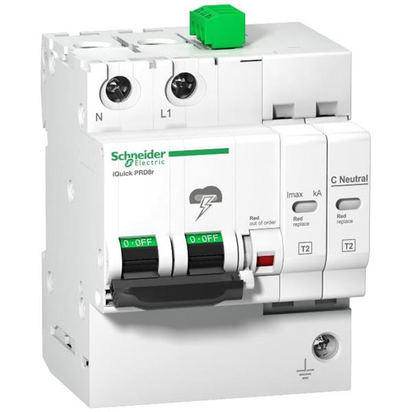 Ogranicznik przepięć iQuick PRD40r 1p+N 264 V - ze zdalnym przeniesieniem A9L16292