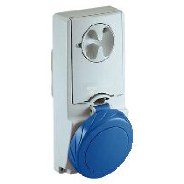 Gniazdo z zabezpieczeniem 16A, 3p+Z, 200…250 V AC, IP 65, tablicowe 82181