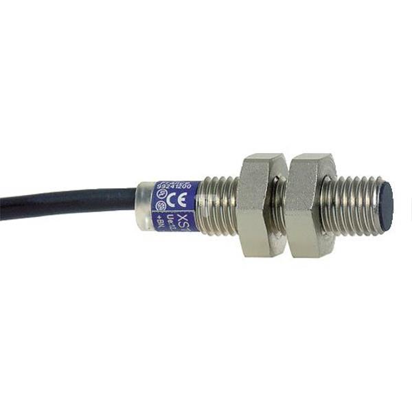 Czujnik indukcyjny XS1 M8, L33mm- mosiądz, Sn2,5mm- 12-24 V DC, przew. 2m XS1N08PB349