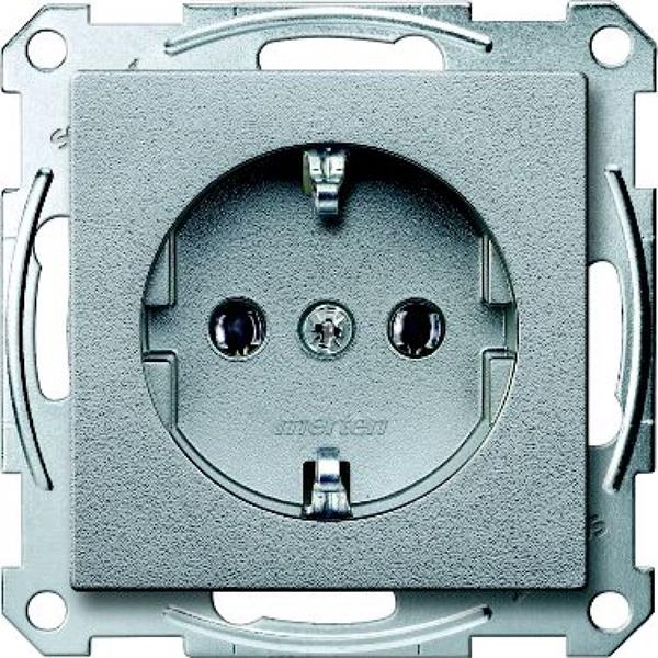 Gniazdo wtykowe SCHUKO, zaciski bezśrubowe, aluminium, system M MTN2301-0460