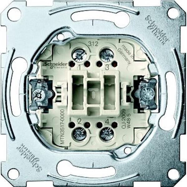Mechanizm łącznika krzyżowego 1-bieg., p/t, 16AX, AC 250 V, zaciski śrub. MTN3517-0000