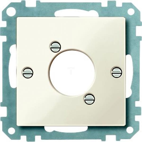 Płytka centralna złącza audio XLR, biały, połysk, system M MTN468044