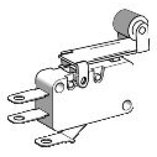 Łącznik krańcowy, miniaturowy, dźw. z rolką, ozn. przew. 6,35mm XEP3S1W3B529