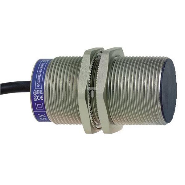Czujnik indukcyjny XS1 M30, L60mm-mosiądz, Sn10mm-24-240 V AC/DC, przew. 2m XS1M30MB250