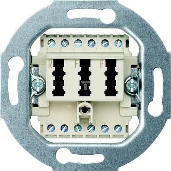 Gniazdo telefoniczne TAE, potrójne, 2×6/6 NF/F, biały MTN465226