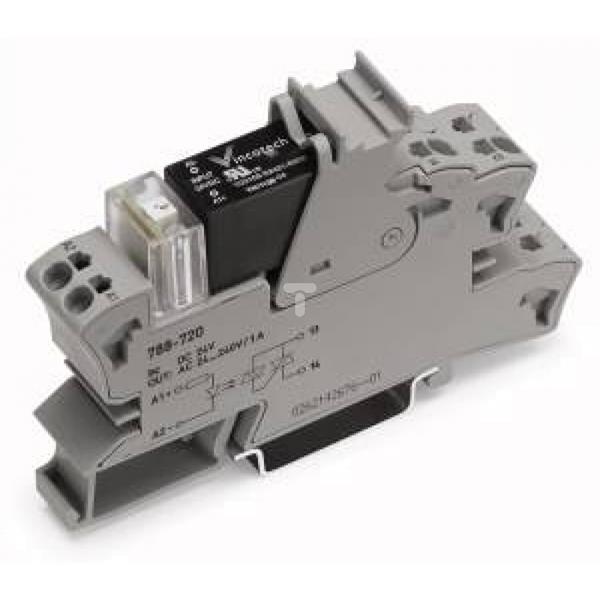 Podstawka z przekaźnikiem 24V DC/240V AC 1A półprzewodnikowy 788-720