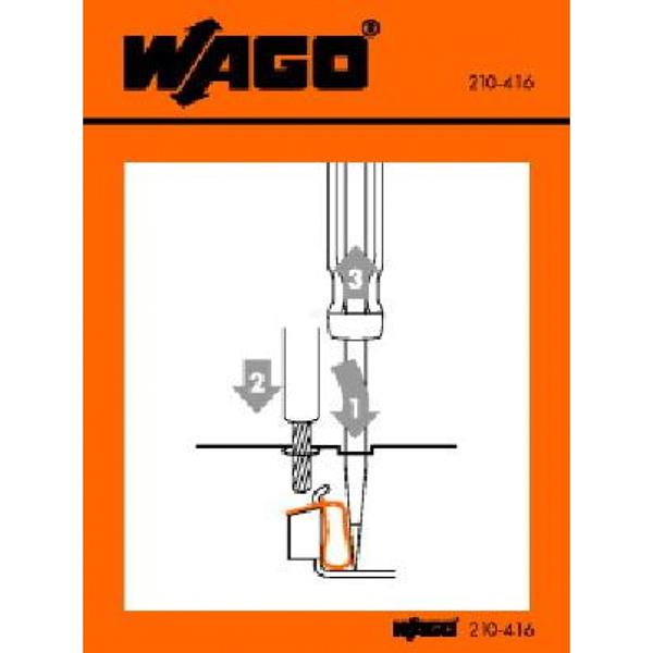 Naklejka z instrukcją obsługi do zacisku CAGE CLAMP uniwersalna 210-416 /100szt./