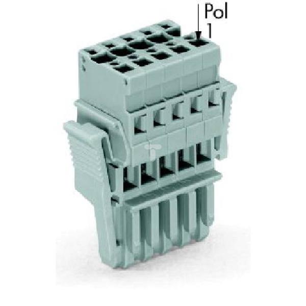 Gniazdo X-COM 1-przewodowe 12-biegunowe szare 769-112/021-000