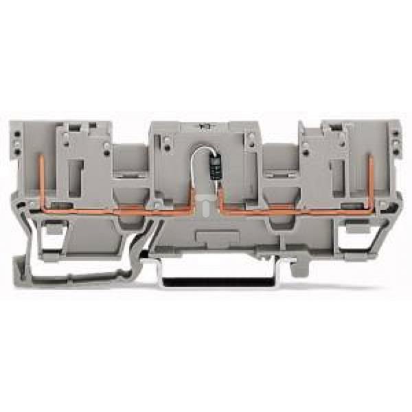 Złączka bazowa X-COM 2-pinowa z diodą 1N 4007 szara 769-208/281-410