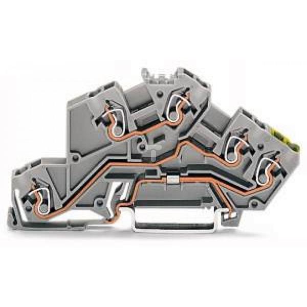Złączka TOPJOB piętrowa 2,5mm2 L/L/PE szara 775-645