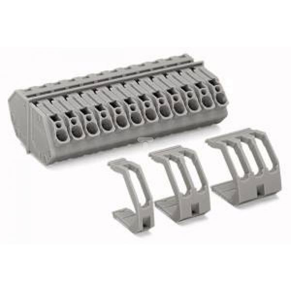 Listwa zaciskowa 8-torowa 4mm2 szara 826-168