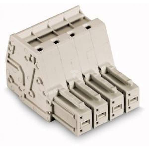 Wtyk MCS-MAXI 3-biegunowy jasnoszary raster 7,62mm 831-3103